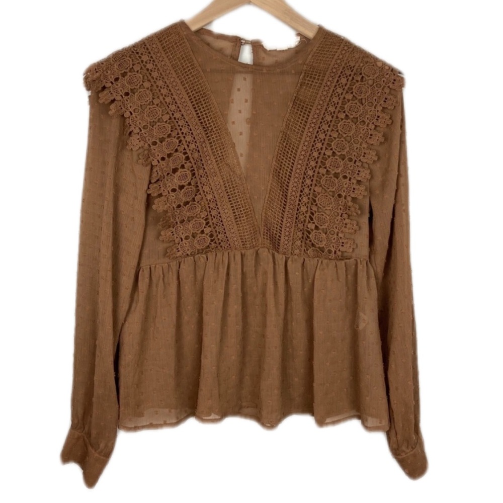 FASHION ON EARTH ~ Boho Dot Textured Blouse